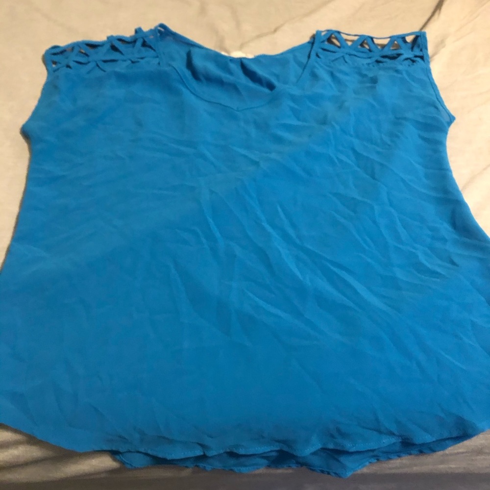 Blue Sheer Top